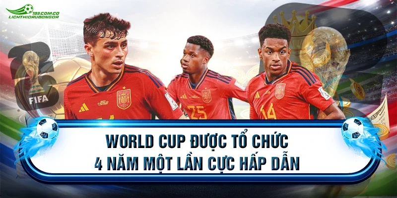 World Cup được tổ chức 4 năm một lần cực hấp dẫn